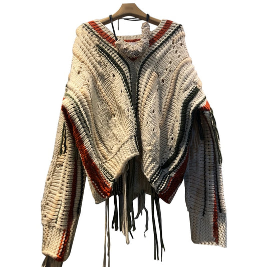 Yahyel Patchwork Tassel Sweater