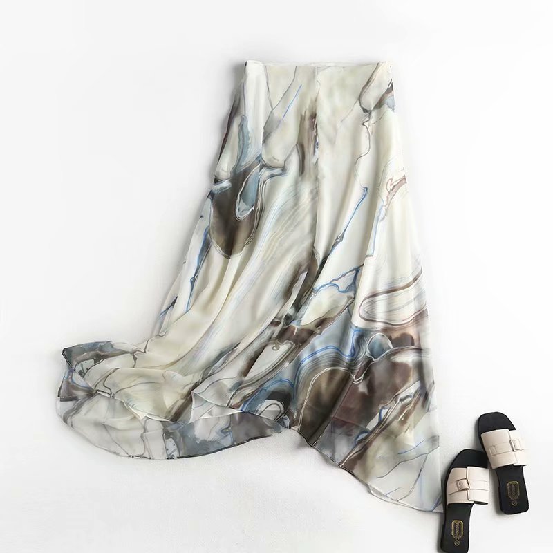 River Flow Chiffon Skirt Set