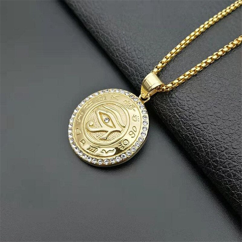 Golden Eye of Horus Pendant