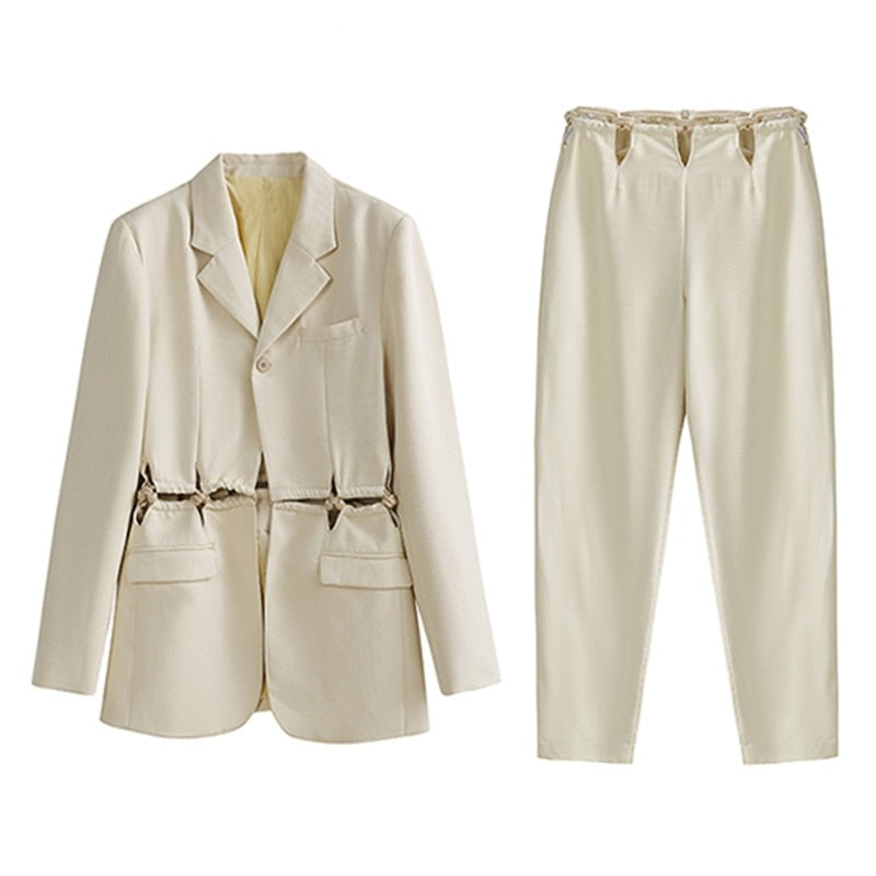 Realta Wide Leg Pant Suit