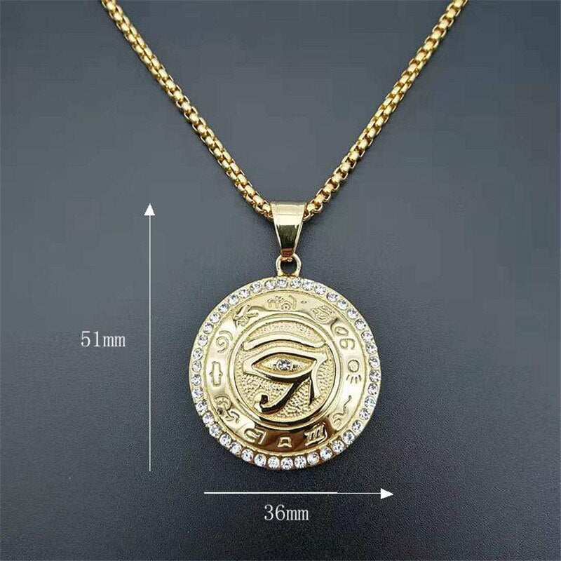 Golden Eye of Horus Pendant