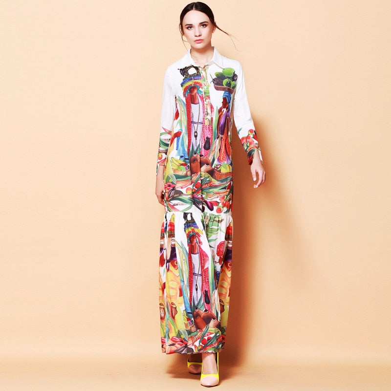 Elvan Flower Maxi Dress