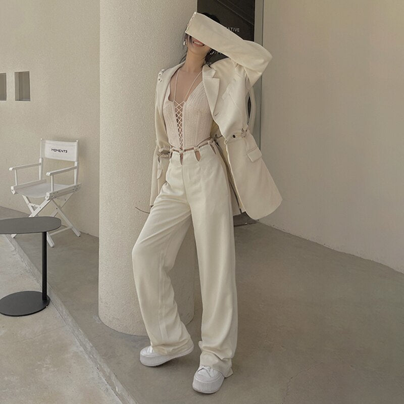 Realta Wide Leg Pant Suit