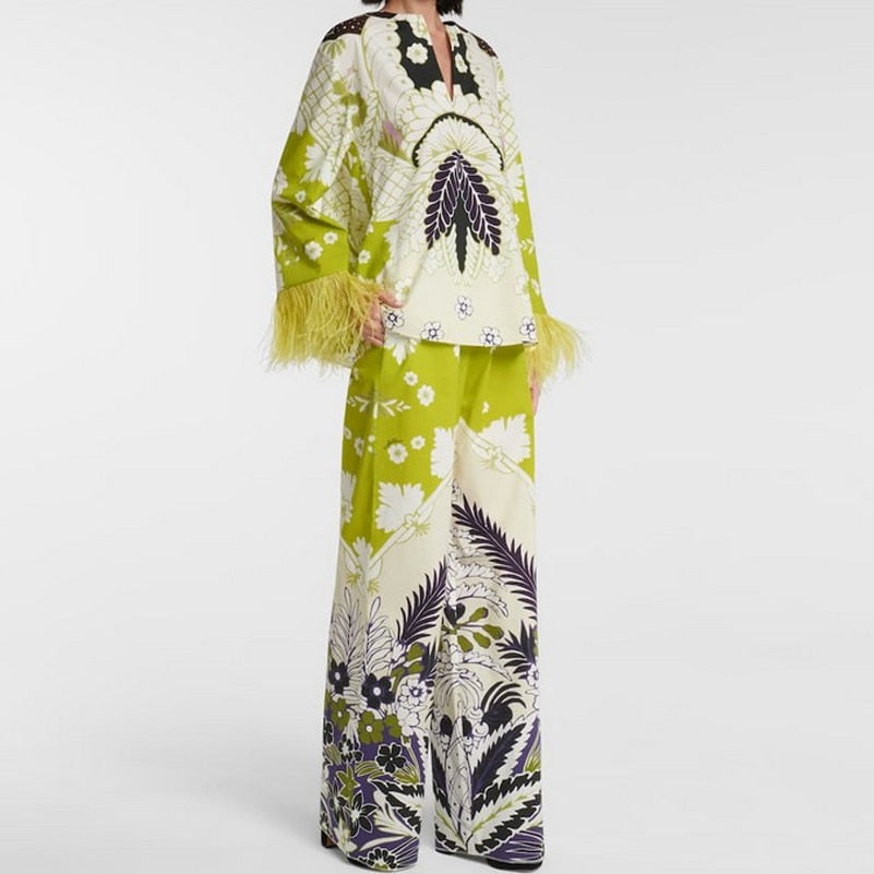 Cosmic Feather Pant Suit