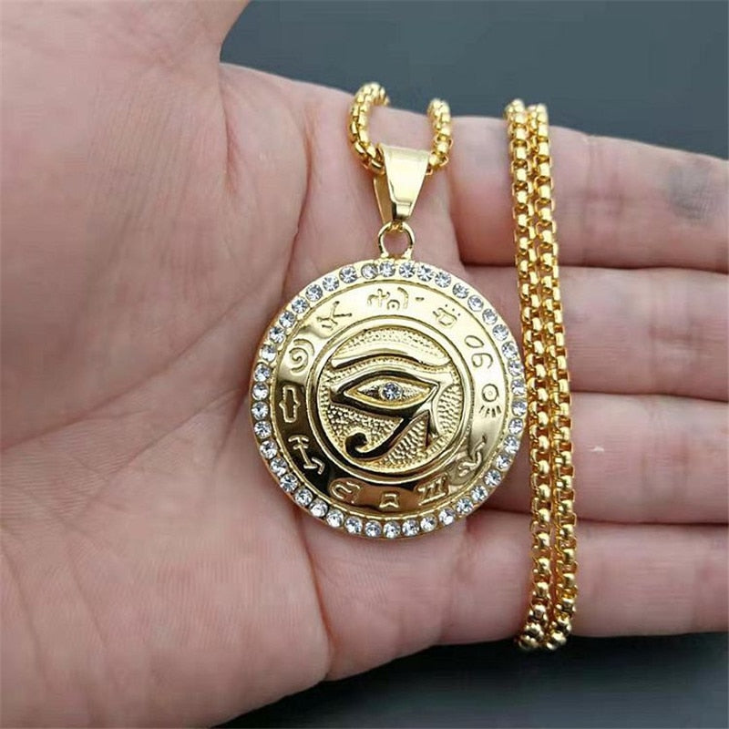 Golden Eye of Horus Pendant