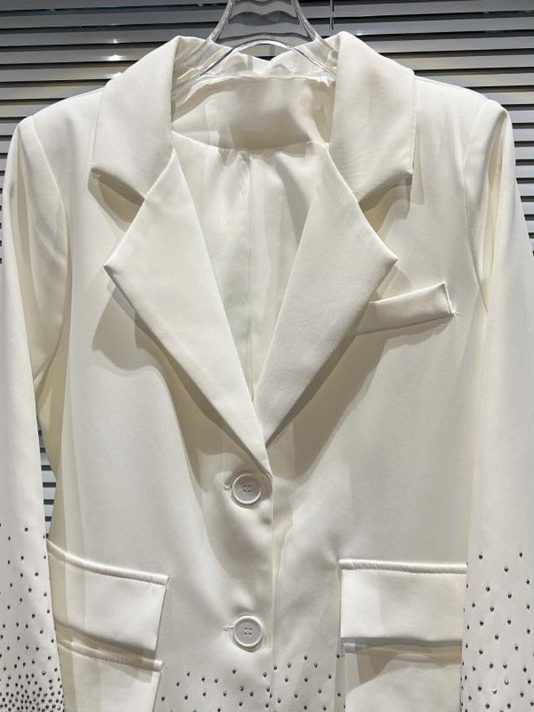 Celestial White Diamond Blazer