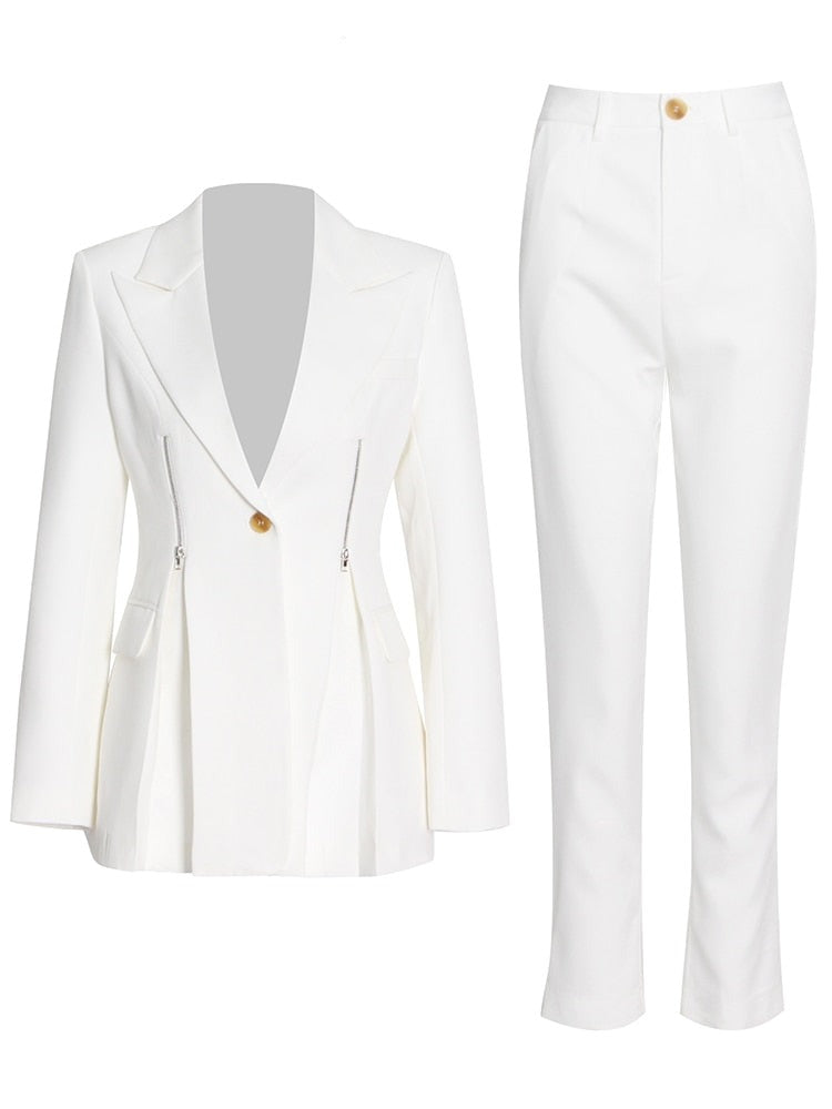 Andromeda White Pant Suit