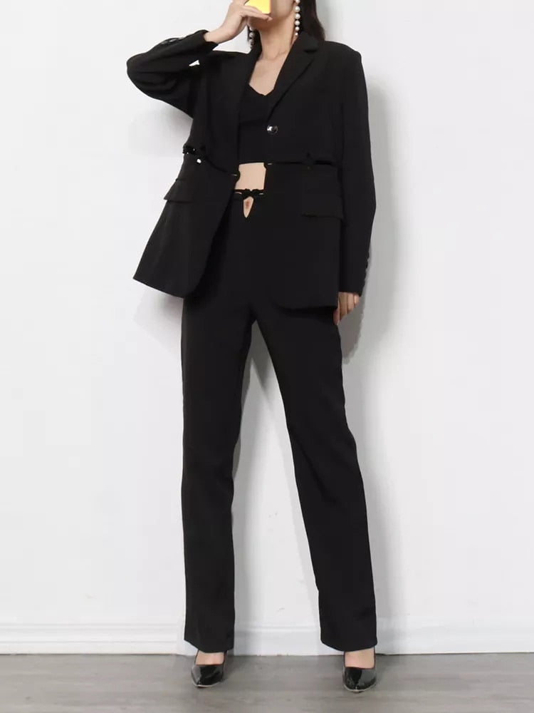 Realta Wide Leg Pant Suit